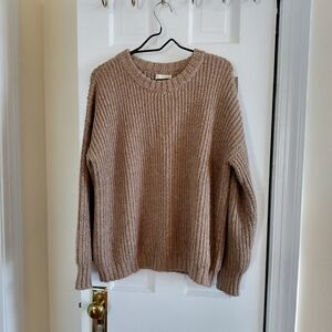 Everyday Ribbed Crewneck Sweater - Taupe